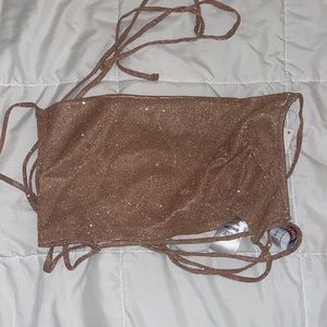 Urban Outfitters strappy glitter crop top